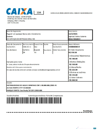 Download Brazil Caixa bank statement excel Photoshop template